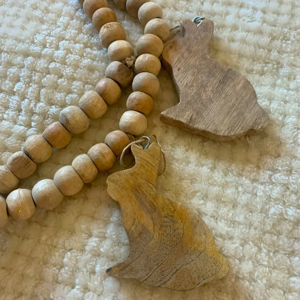 Easter Bunny Wooden Garland